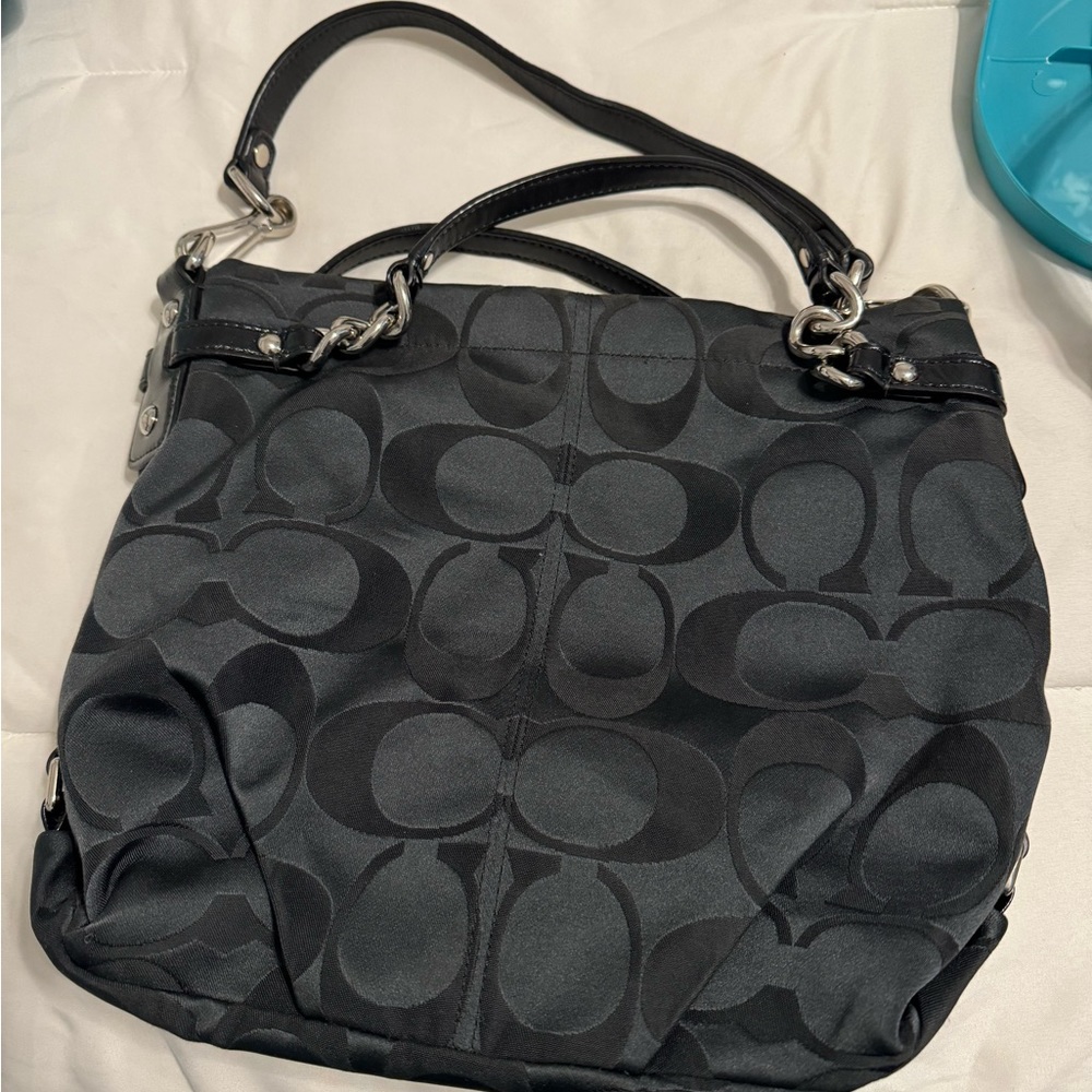 Black vintage coach medium bag